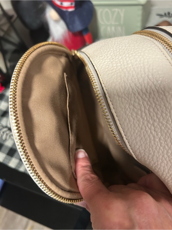 Coach Cream Pebble Leather Court Mini Backpack with Gold Hardware 8”x9”x3.5” EUC main image 10